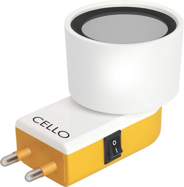 Cello Camphor Diffuser Set Electric Camphor & Essential Oil Diffuser – Plug-in Fragrance with Night Lamp