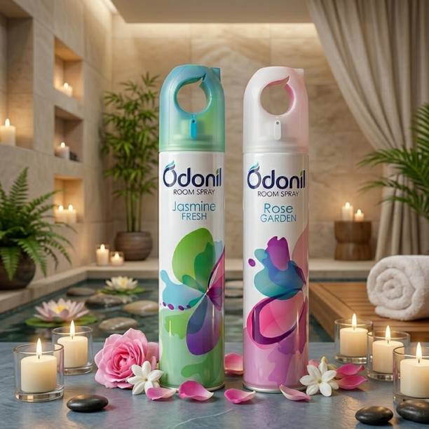 Odonil Rose Garden, Jasmine Fresh Spray Home Air Freshener Floral Fragrance