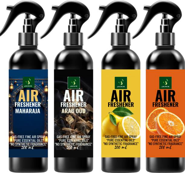 JINIK Premium Spray Room Freshener for Home & Office - Maharaja & Oud & Lemon & Orange | Long-Lasting Fragrance