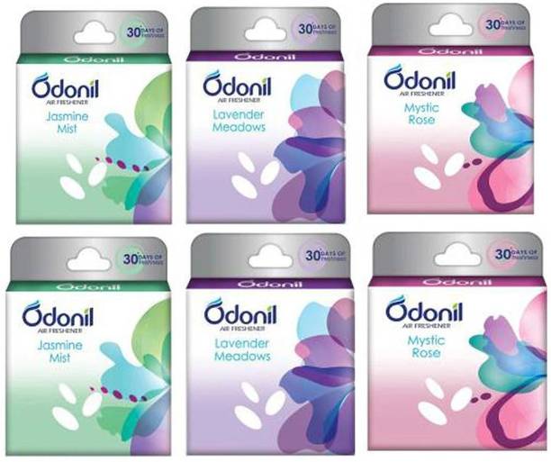 Odonil ROSE, LAVENDER, JASMINE Blocks ROSE + JASMINE + LAVENDER (50G*6)