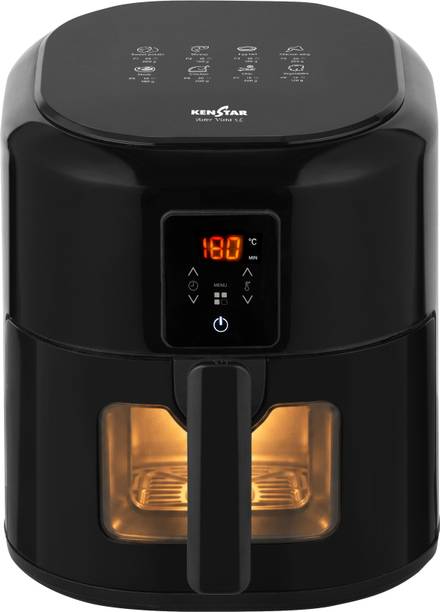 Kenstar Aster Vista 5L Digital Air Fryer | See Through | 2 Year Warranty | 1400W Air Fryer