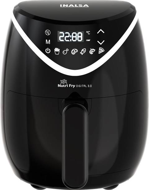 Inalsa Nutri Fry Digital 3.0|1200W|Digital Display|Bake,Roast,Reheat,Dehydrate Air Fryer