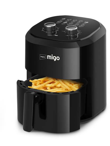 IMPEX Nutrifry 7 in 1 Function, Uses up to 90% Less Fat 1150 W, Cyclonic Air Flow Cooking, Smart Touch Display (Black) Air Fryer