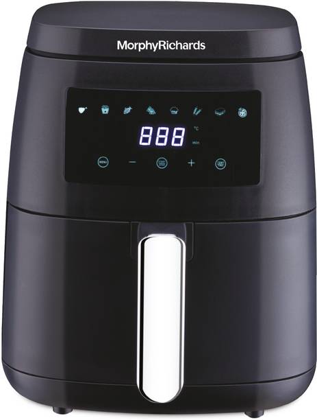 Morphy Richards Digital 1500W with 65% Less Fat, 8 Pre-Set Menu, Dual Fan Technology, Black Air Fryer