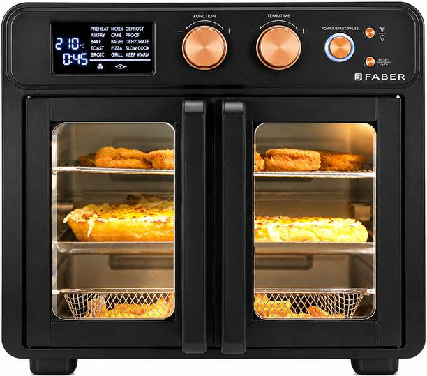 FABER FAO 25L 15F BK|AirFryerOven,Bake Tray,SS Wire Tray,Basket|Digital AirFryer(25L) Air Fryer