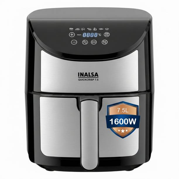 Inalsa QuickCrisp 7.5 Air Fryer For Home With Digital Control &7 Preset Air Fryer