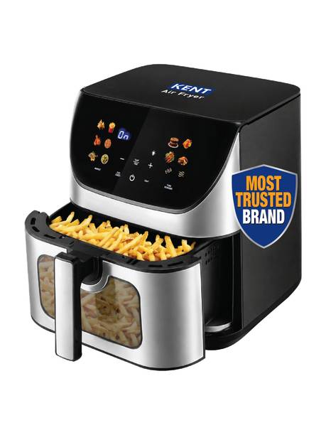 KENT Ultra Digital Air Fryer 8.5L 1700W Bake, Grill & Roast Up to 80% Less Oil Usage 12 Preset Menu Digital Display & Touch Control Panel Glass Window with in built Light Auto Cut-Off Air Fryer
