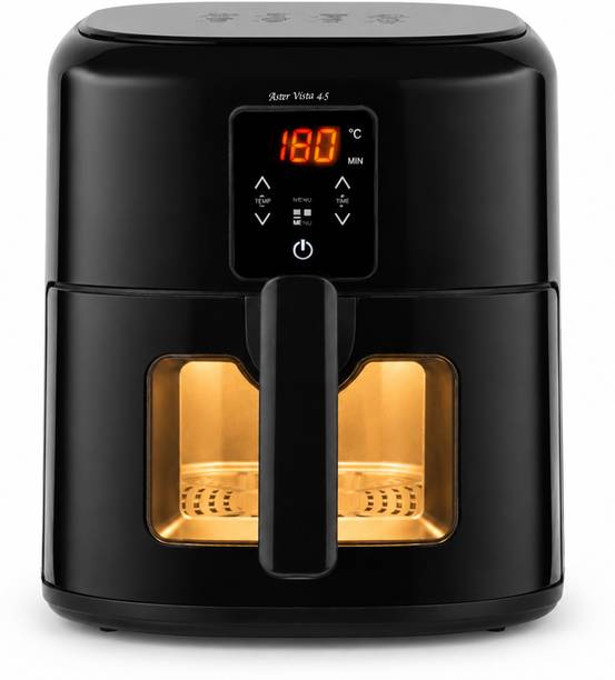 Kenstar Aster Vista 5L Digital Air Fryer | See Through | 2 Year Warranty | 1400W Air Fryer