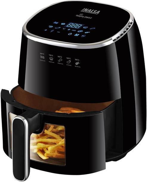 Inalsa Tasty fry DW5.5 | Visible Window & Internal Light with Smart AirCrisp Technology Air Fryer