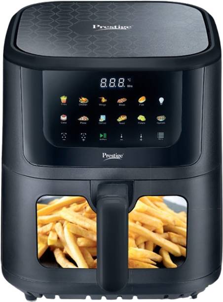 Prestige Crystachef 5.5L 1350W | 11 Preset Menu Option| 80% Less Oil| Safety Interlocking Air Fryer