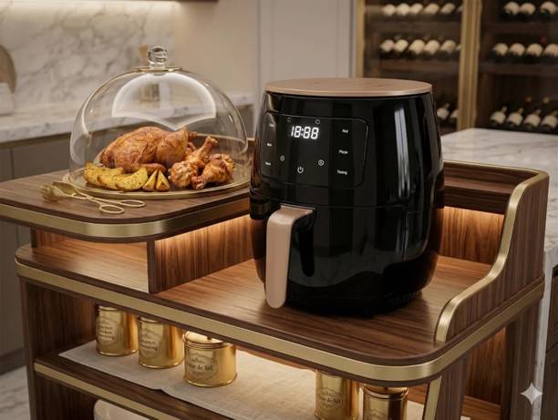 XORQO TECH 6L Digital Air Fryer, LED Touch, 360° Hot Air, Presets Cooker Air Fryer
