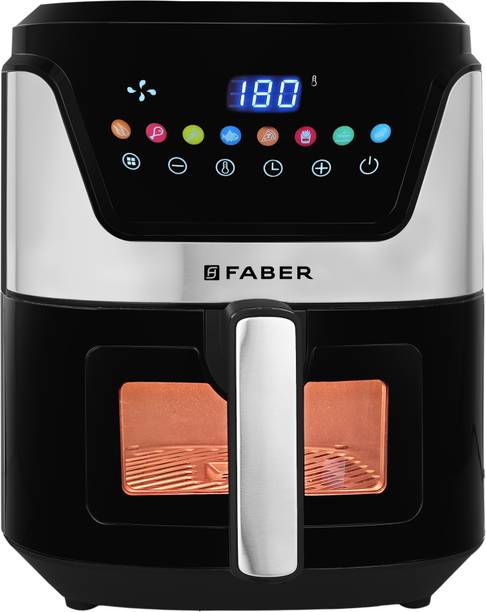 FABER FAF 6.0L NEO BK 1500W Air Fryer| 8 Preset Menu, LED Display & Touch Control Air Fryer