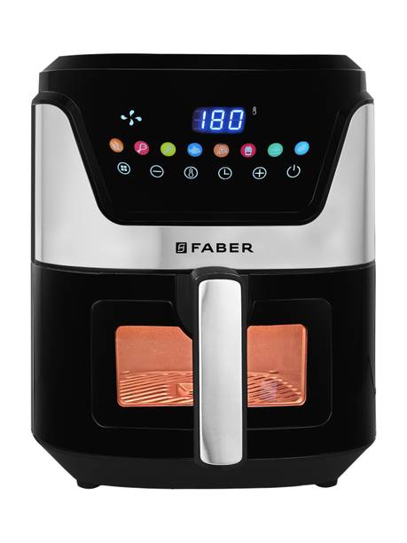 FABER FAF 6.0L NEO BK 1500W Air Fryer| 8 Preset Menu, LED Display & Touch Control Air Fryer