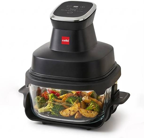 Cello Airmate Modular Air Fryer with Detachable Glass Bowl | Low Oil Healthy Cooking | Air Fryer
