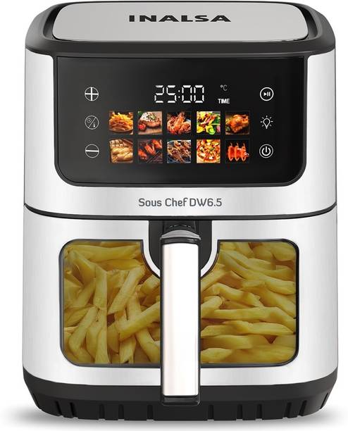 Inalsa Sous Chef DW6.5 |Quick Heat Circulation|Baking,Grilling,Roasting|1600W Air Fryer
