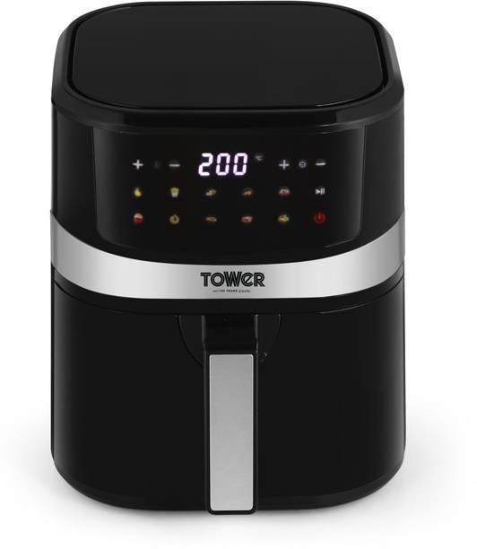 Tower Vortx Digital Colour Display 4.5L | 1600W | 10 Preset Menus | Bake, Grill & Roast | Digital Touch Display | Rapid Air Circulation Technology | Glass Window with built-in Light | Adjustable Temperature & Timer | Up to 80% Less Oil Usage | Air Fryer
