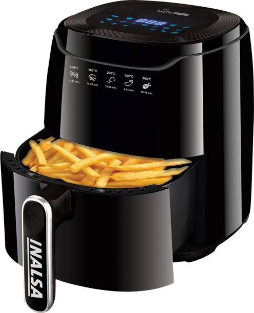 Inalsa Tasty Fry Digital with Smart AirCrisp Technology|Touch Control & Digital Display Air Fryer