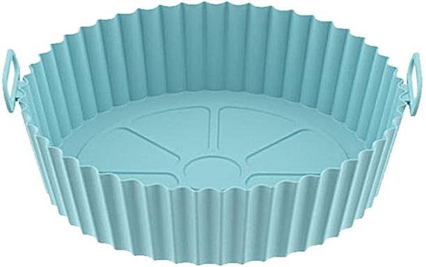 Freven Air Fryer Liners I Round Silicone Basket Baking Tray I Pot with Ear Handles Air Fryer