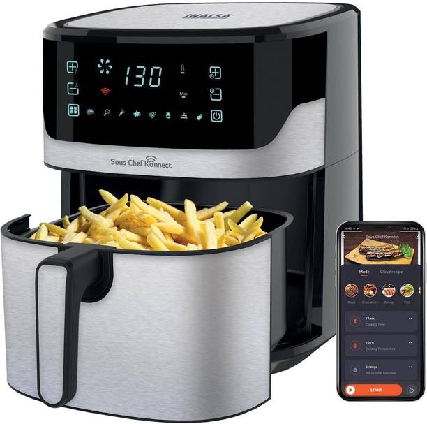 Inalsa Sous Chef Konnect 1600W|Smart Digital Wi-fi Connect|6.5L Large Capacity Air Fryer