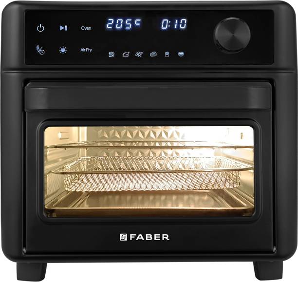FABER Air Fryer Oven 14L 1400W|View Window|12 Preset Programs|FAO FryMax 14D BK Air Fryer