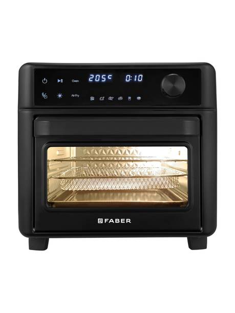 FABER Air Fryer Oven 14L 1400W|View Window|12 Preset Programs|FAO FryMax 14D BK Air Fryer