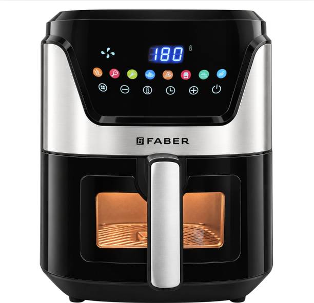 FABER FAF 6.0L NEO BK 1500W Air Fryer| 8 Preset Menu, LED Display & Touch Control Air Fryer