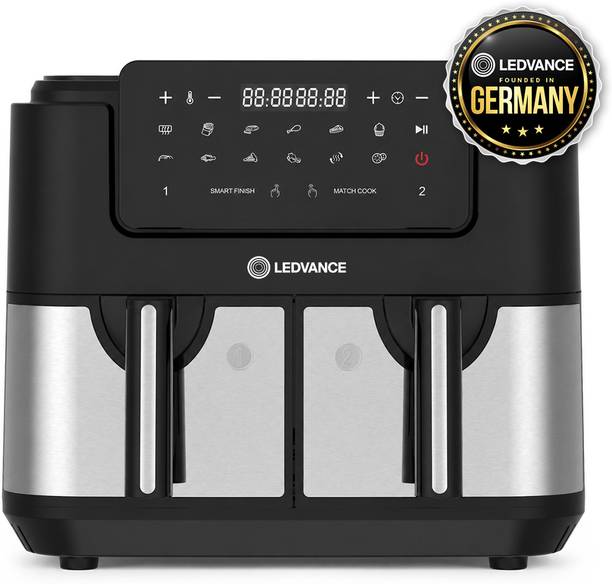 ledvance Air Fryer 5+5L | 10 in 1 Functions with Preset Menus | Dual Basket |85% Less Oil Air Fryer