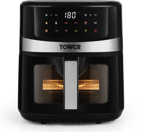 Tower Vortx Digital Vision 6.3L | 1600W | 9 Preset Menus | Bake, Grill & Roast | Digital Touch Display | Rapid Air Circulation Technology | Glass Window with built-in Light | Adjustable Temperature & Timer | Up to 80% Less Oil Usage | Air Fryer