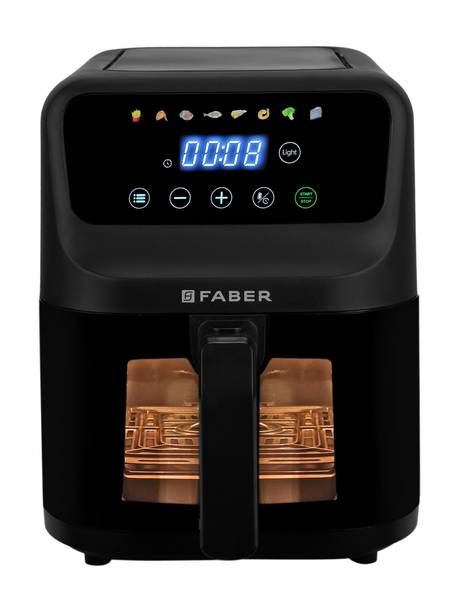 FABER 6L 1500W Digital Air Fryer |Fry, Bake, Roast | 85% Less Oil, 200°C Swirl Heating Air Fryer