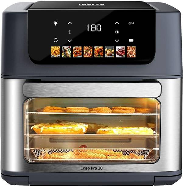 Inalsa Crisp Pro 18 |Oven|2100W|8 Preset Functions with Roast, Reheat, Dehydrate, Bake Air Fryer