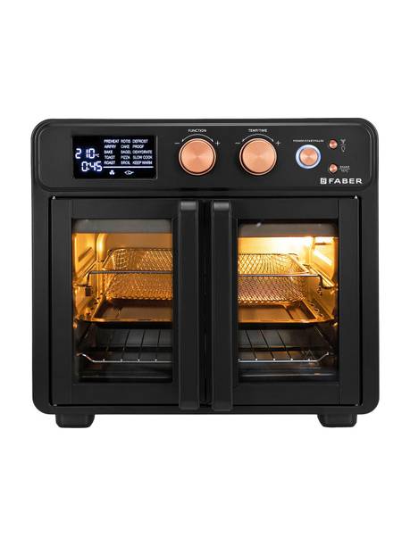 FABER FAO 25L 15F BK|Air Fryer Oven,Bake Tray, SS Wire Tray,Basket, Rotisserie|Digital Air Fryer