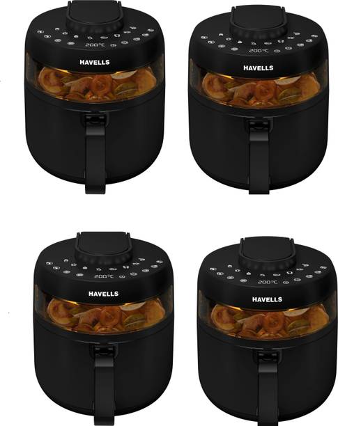 HAVELLS Prolife Crystal Aerocrisp Technology with 85% Less Oil (PACK OF 4) Air Fryer