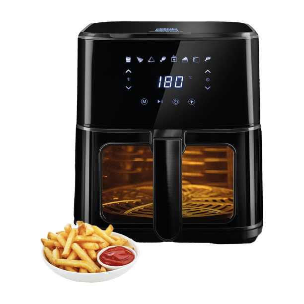 KENT Ultra Digital Air Fryer 4.5L Bake, Grill & Roast Up to 80% Less Oil Usage 8 Preset MenuRapid Heat Circulation Digital Display & Touch Control Panel Glass Window with in built Light Air Fryer