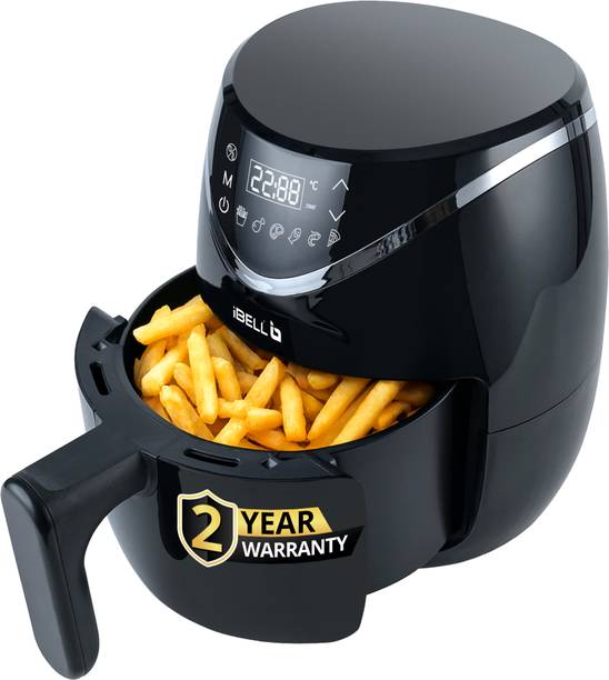iBELL Air Fryer 3.2L, 6 Preset Cooking Modes, Advanced Timer, Feather Touch Control Air Fryer