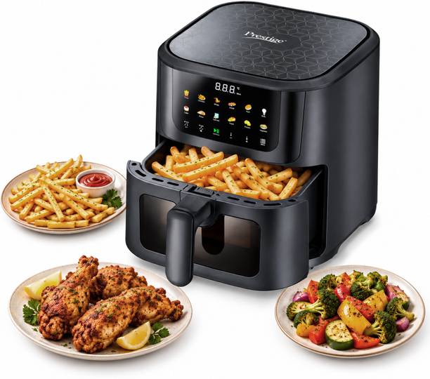 Prestige Crystachef 5.5L 1350W | 11 Preset Menu Option| 80% Less Oil| Safety Interlocking Air Fryer