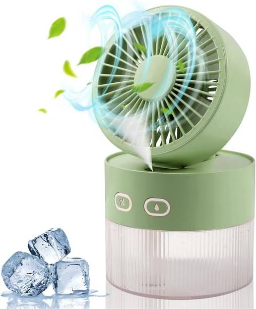 Xydrozen USB Table Fan 3 in 1 Humidify Spray Fan with Night Light Portable Room Air Purifier