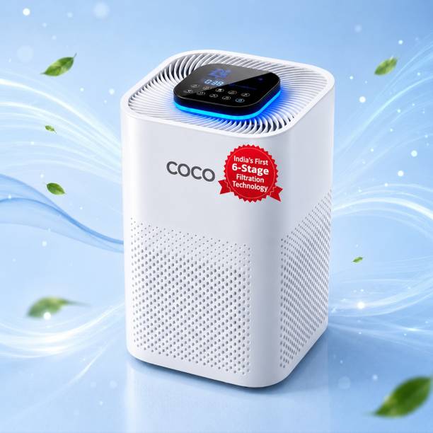 COCO SMART TECHNOLOGY SMART AIR PURIFIER WHITE | Ai HEPA 13++ | UV-C Technology Portable Room Air Purifier
