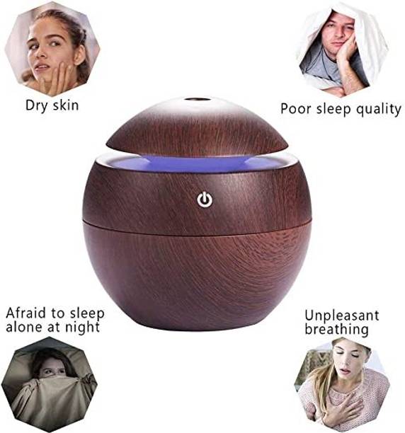 GVJ TRADERS wooden Cool Mist Humidifiers Essential Oil Diffuser Aroma Air Humidifier Portable Room Air Purifier