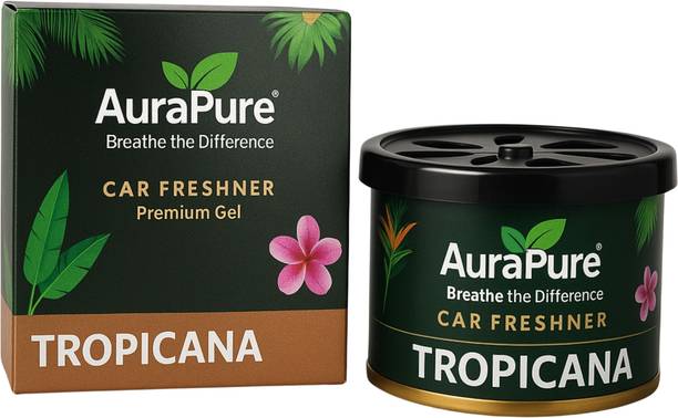 AuraPure Premium Car Air Freshener Gel with Tropicana Fragrance | Portable Car Air Purifier