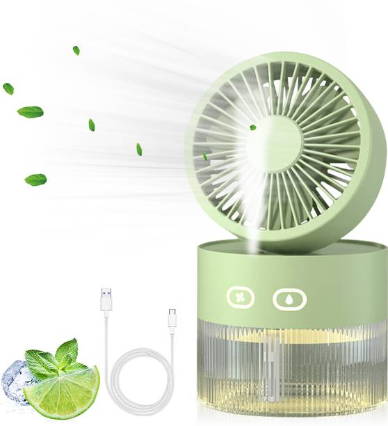 ELEPHANTBOAT 2 IN 1 USB Portable Fan with Humidifier USB Desktop Fan Foldable Office Personal Portable Room Air Purifier