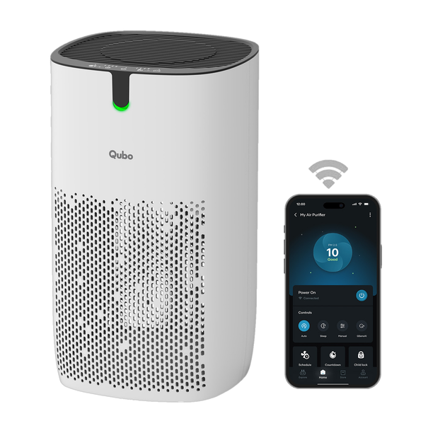 Qubo Q400 Up to 400 Sq. Ft.| True HEPA H13 | Removes 99.99% Dust, Allergens, Smoke, Virus & PM2.5 | 330 m/h CADR |5-Stage Filter|App & Voice Control| 9000 Hrs Filter Life Portable Room Air Purifier