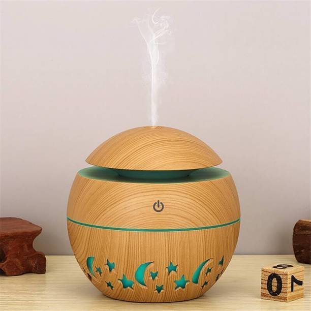 sanbhav Wooden Grain Air Humidifier with LED Light | Portable Atomizer Portable Room Air Purifier