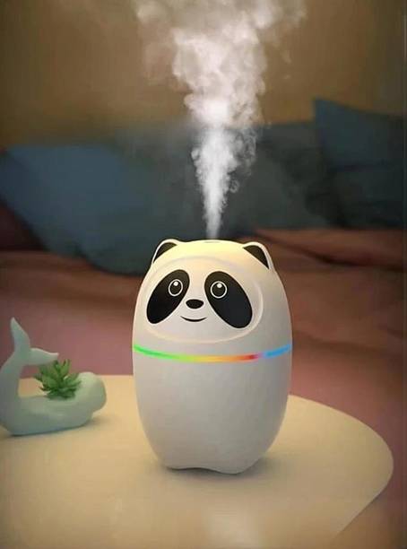 sanbhav Cool Mist Panda Aroma Humidifier with LED Lights – USB Essential Oil Diffuser Portable Room Air Purifier