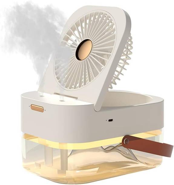 Raptas Desktop Humidifier Fan with Night Light – Quiet Air Cooler for Comfortable Portable Room Air Purifier