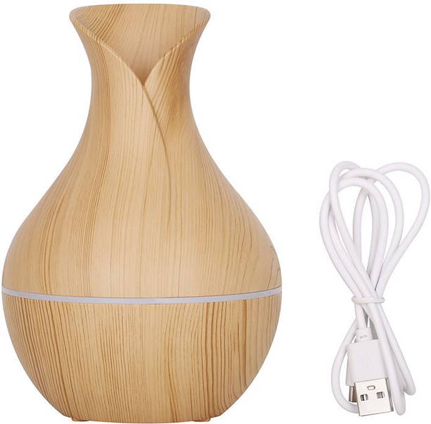gyan Wooden Air Humidifier 200ml with 7 Colors LED Light Scent Diffuser for Car (1) Portable Room Air Purifier