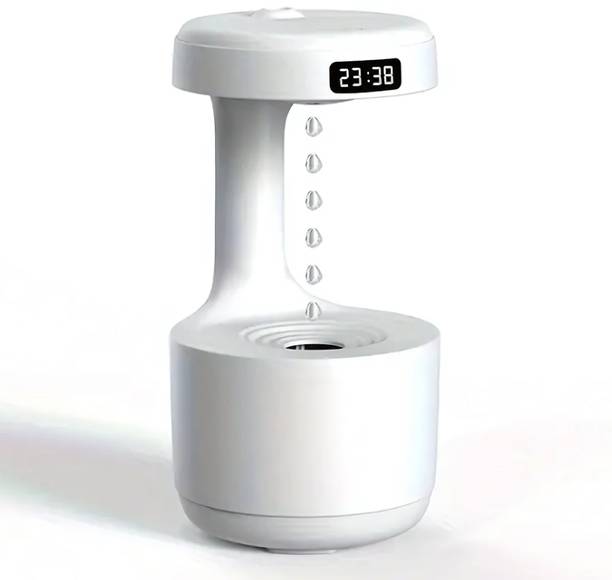 MANSAA Anti-Gravity Clock Humidifier with Night Light & Decor – 6M Warranty Portable Room Air Purifier
