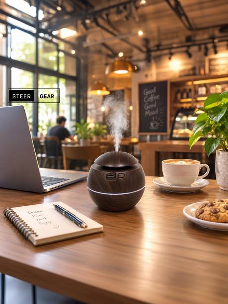 SteerGear Steer Gear Aroma Diffuser |Essential Oil Diffuser for Bedroom, Office & Home Portable Room Air Purifier