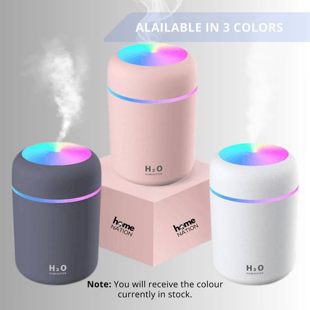 Home Nation H2O Colorful Humidifier Cool Mist Aroma Diffuser with Night Light & USB Power Portable Room Air Purifier