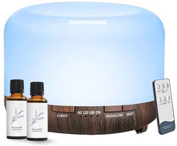 Fleming's Ultrasonic Humidifier for room 500ml with Remote Control & Essential Oil Portable Room Air Purifier