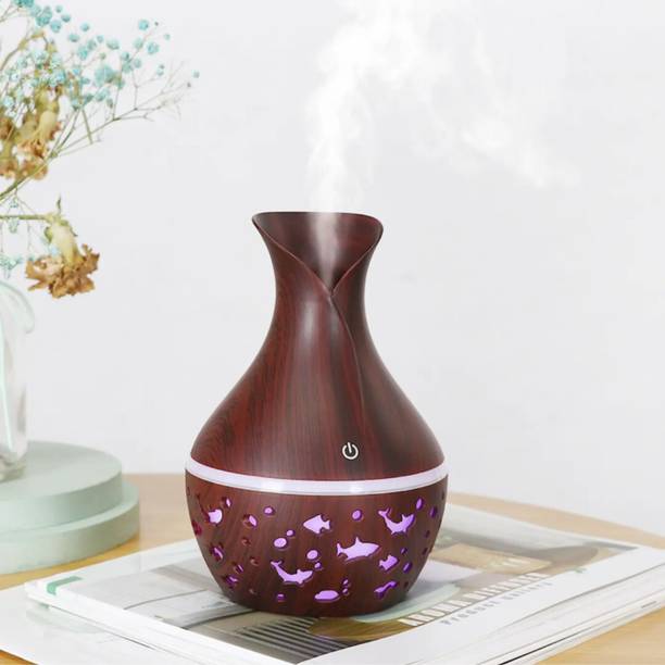 sanbhav Wood Finish Air Humidifier with LED | Ultrasonic Atomizer Portable Room Air Purifier